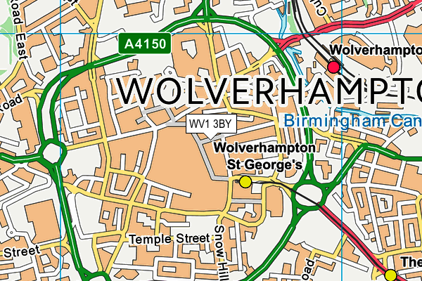 WV1 3BY map - OS VectorMap District (Ordnance Survey)