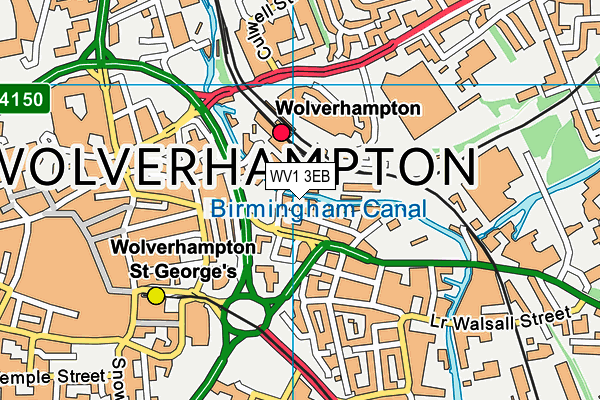 WV1 3EB map - OS VectorMap District (Ordnance Survey)