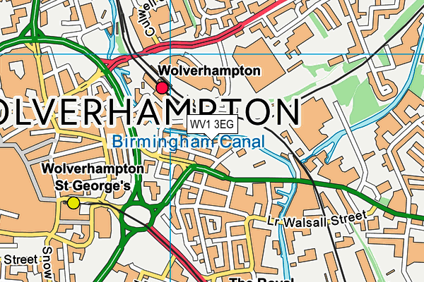 WV1 3EG map - OS VectorMap District (Ordnance Survey)