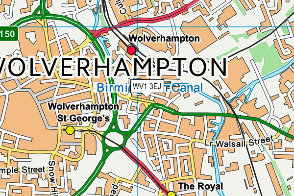 WV1 3EJ map - OS VectorMap District (Ordnance Survey)