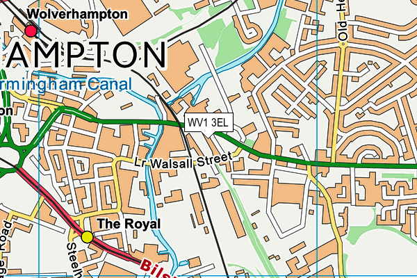 WV1 3EL map - OS VectorMap District (Ordnance Survey)