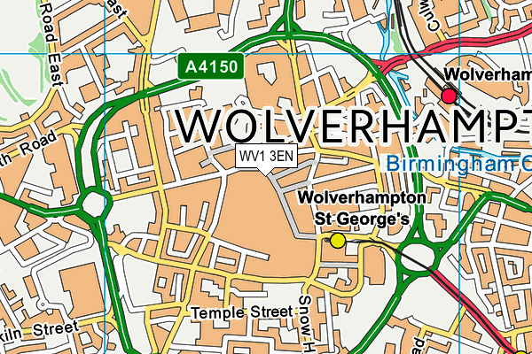 WV1 3EN map - OS VectorMap District (Ordnance Survey)