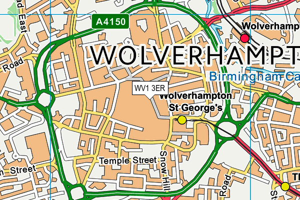 WV1 3ER map - OS VectorMap District (Ordnance Survey)