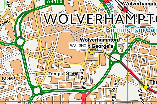 WV1 3HQ map - OS VectorMap District (Ordnance Survey)