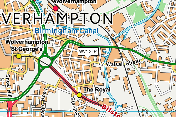 WV1 3LP map - OS VectorMap District (Ordnance Survey)