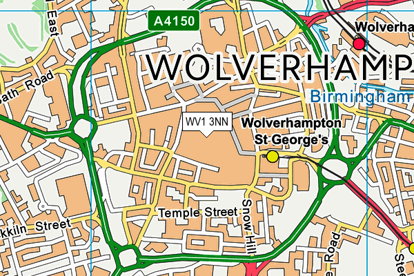 WV1 3NN map - OS VectorMap District (Ordnance Survey)