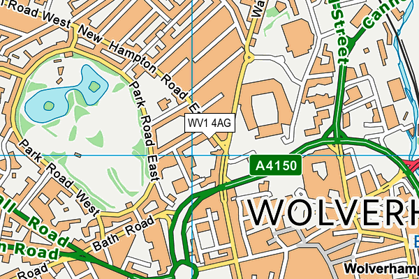 WV1 4AG map - OS VectorMap District (Ordnance Survey)
