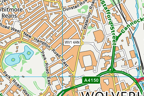 WV1 4AN map - OS VectorMap District (Ordnance Survey)