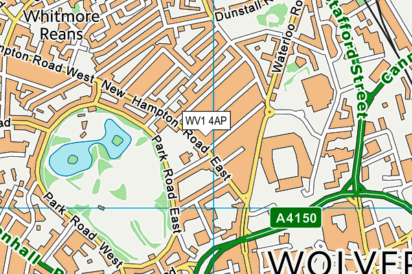 WV1 4AP map - OS VectorMap District (Ordnance Survey)