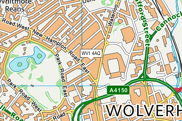 WV1 4AQ map - OS VectorMap District (Ordnance Survey)