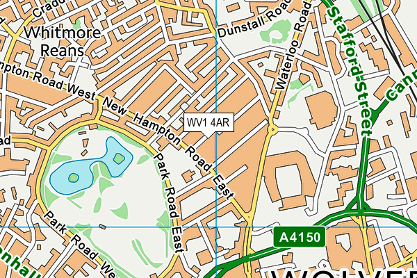 WV1 4AR map - OS VectorMap District (Ordnance Survey)