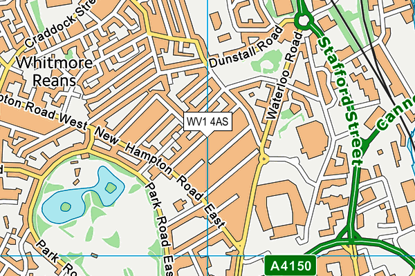 WV1 4AS map - OS VectorMap District (Ordnance Survey)