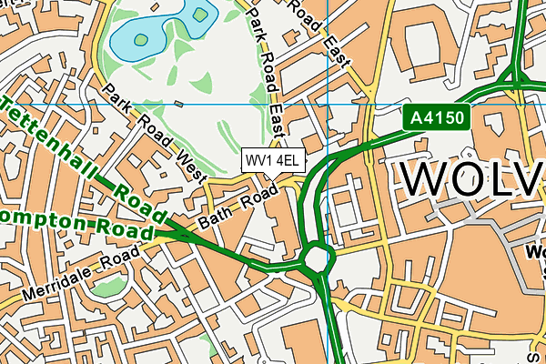 WV1 4EL map - OS VectorMap District (Ordnance Survey)