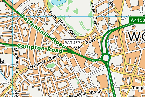 WV1 4EP map - OS VectorMap District (Ordnance Survey)