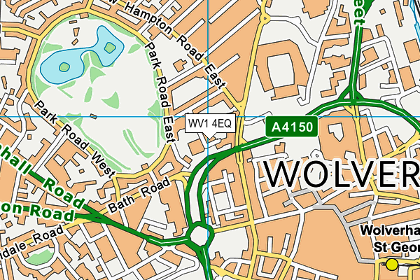 WV1 4EQ map - OS VectorMap District (Ordnance Survey)