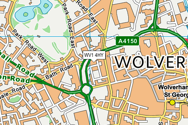 WV1 4HY map - OS VectorMap District (Ordnance Survey)