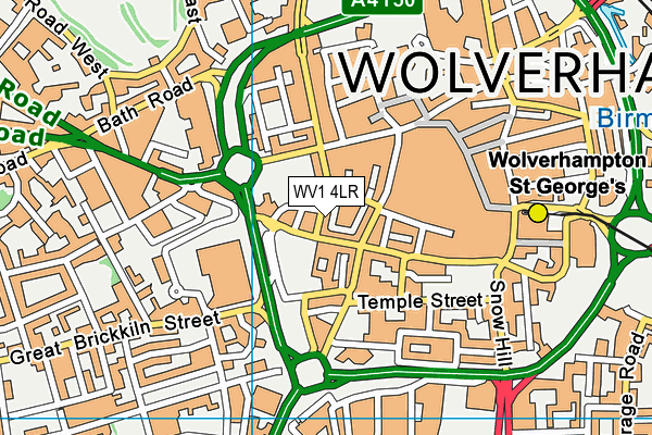 WV1 4LR map - OS VectorMap District (Ordnance Survey)