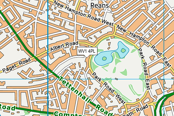 WV1 4PL map - OS VectorMap District (Ordnance Survey)