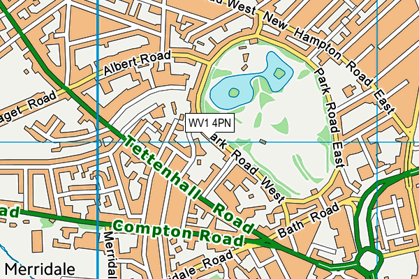 WV1 4PN map - OS VectorMap District (Ordnance Survey)