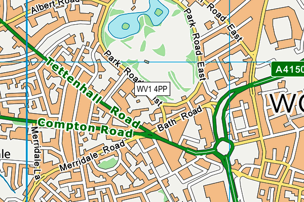 WV1 4PP map - OS VectorMap District (Ordnance Survey)