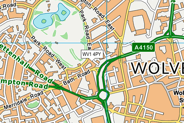 WV1 4PY map - OS VectorMap District (Ordnance Survey)