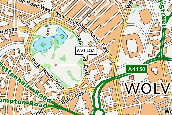 West Park (Wolverhampton) map (WV1 4QA) - OS VectorMap District (Ordnance Survey)