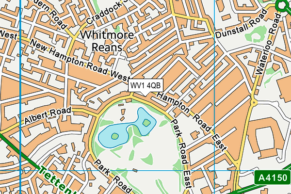 WV1 4QB map - OS VectorMap District (Ordnance Survey)