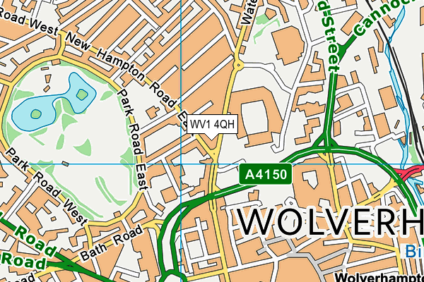 WV1 4QH map - OS VectorMap District (Ordnance Survey)