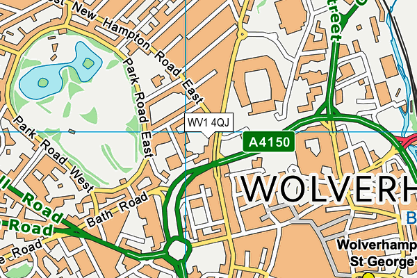 WV1 4QJ map - OS VectorMap District (Ordnance Survey)