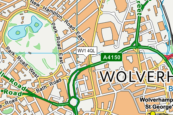 WV1 4QL map - OS VectorMap District (Ordnance Survey)