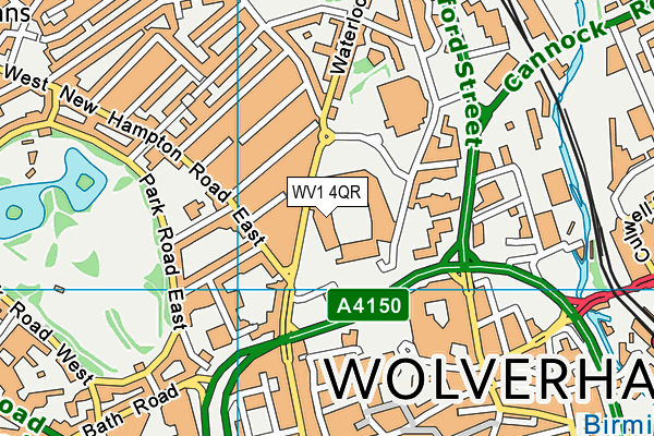 Wolverhampton Wanderers Fc (Molineux Stadium) map (WV1 4QR) - OS VectorMap District (Ordnance Survey)