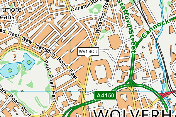 WV1 4QU map - OS VectorMap District (Ordnance Survey)