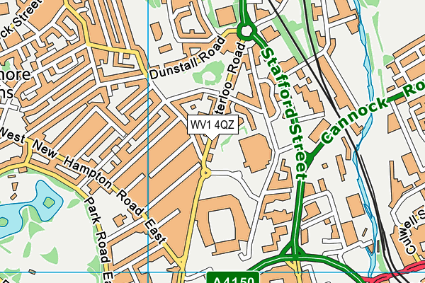 WV1 4QZ map - OS VectorMap District (Ordnance Survey)