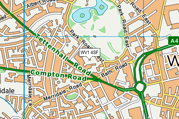 WV1 4SF map - OS VectorMap District (Ordnance Survey)