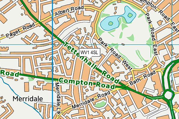 WV1 4SL map - OS VectorMap District (Ordnance Survey)