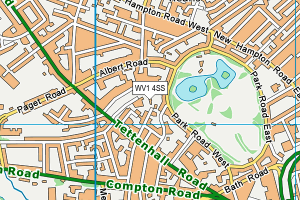 WV1 4SS map - OS VectorMap District (Ordnance Survey)