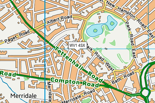 WV1 4SX map - OS VectorMap District (Ordnance Survey)