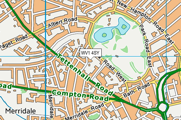 WV1 4SY map - OS VectorMap District (Ordnance Survey)