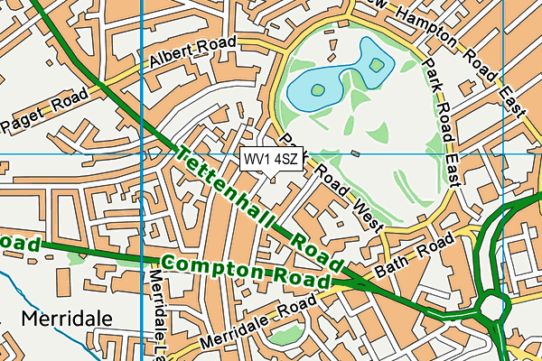 WV1 4SZ map - OS VectorMap District (Ordnance Survey)