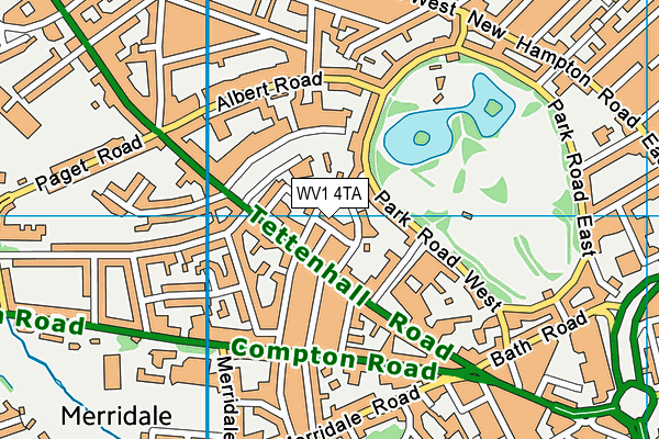 WV1 4TA map - OS VectorMap District (Ordnance Survey)