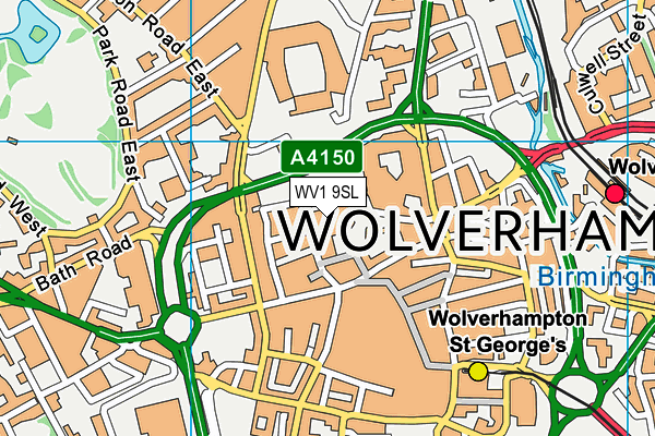 WV1 9SL map - OS VectorMap District (Ordnance Survey)