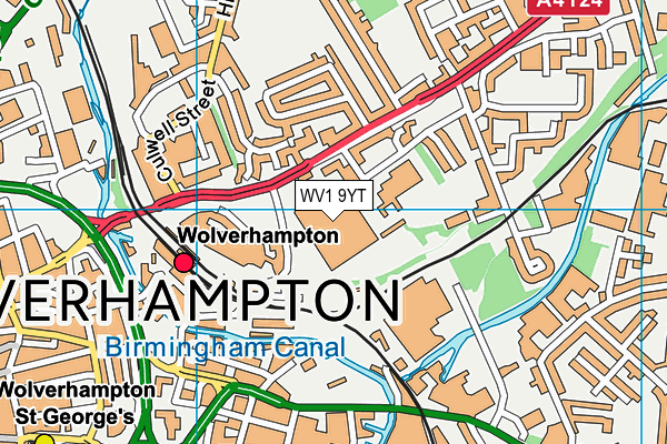 WV1 9YT map - OS VectorMap District (Ordnance Survey)