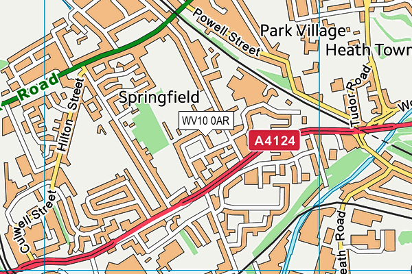 WV10 0AR map - OS VectorMap District (Ordnance Survey)