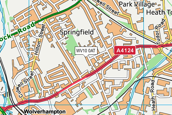 WV10 0AT map - OS VectorMap District (Ordnance Survey)