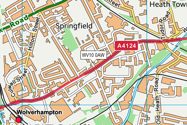 WV10 0AW map - OS VectorMap District (Ordnance Survey)