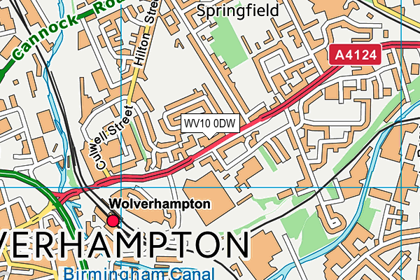 WV10 0DW map - OS VectorMap District (Ordnance Survey)