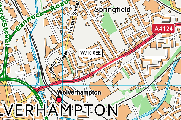 WV10 0EE map - OS VectorMap District (Ordnance Survey)