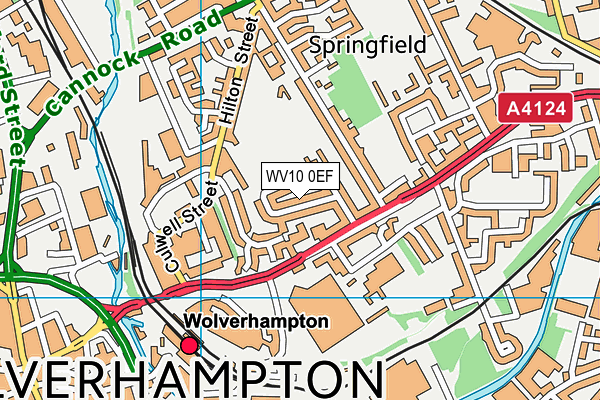 WV10 0EF map - OS VectorMap District (Ordnance Survey)