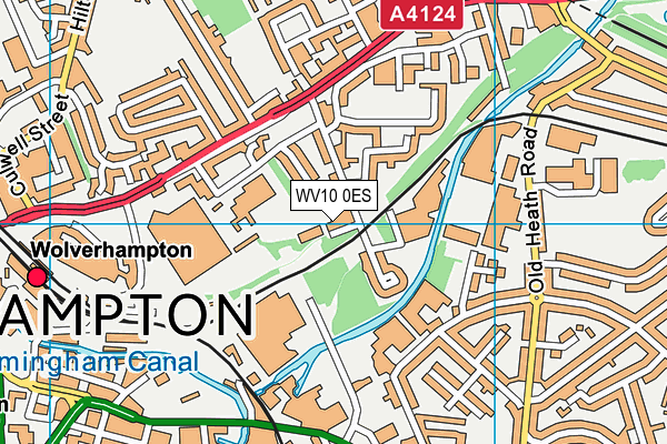 WV10 0ES map - OS VectorMap District (Ordnance Survey)