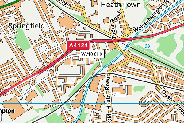 WV10 0HX map - OS VectorMap District (Ordnance Survey)